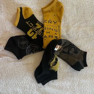 The Hunger Games- licensed 5 pack of juniors socks. Brand new!
